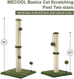 MECOOL Cat Scratching Post Premium Basics Kitten Scratcher Sisal Scratch Posts with Hanging Ball 22in for Kittens or Smaller Cats, Cactus Green - Image 6