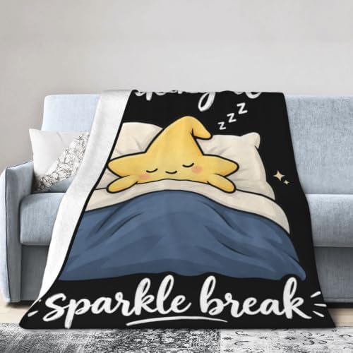 Sleepy Star Blanket Throw Gift for Girls Women 80"X60" - Image 4