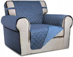 PureFit Reversible Chair Sofa Cover Dog Couch Covers for Sofa, 25.5 in | Dark Blue/Light Blue, Water Resistant Couch Protector, Washable Pet Couch Cover with Non Slip and Elastic Straps For Kids