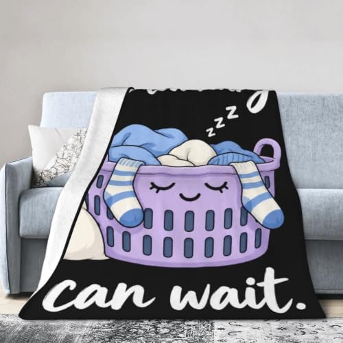 Sleepy Laundry Basket Blanket Throw Gift for Girls Women 80"X60" - Image 4
