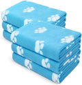 LINENLUX Fleece Dog Blankets 6-Pack, Soft Stretchy for Small Medium Puppy by LINENLUX