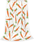 Easter Cartoon Carrots Flannel Blanket, Soft Cozy Anti Pilling Throw Blanket, Winter Lightweight Blanket for Home Party Bed Sofa Couch, 60" x 80" by Qilerongrong