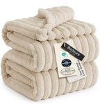 Bedsure Soft King Size Blankets for Bed Khaki 108"x90" by BEDSURE