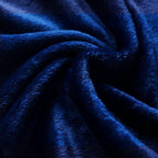 Classic Blue Fleece Plush Throw Blanket 60"x80"for Couch Fuzzy Cozy Flannel - Image 4