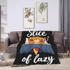 Sleepy Pizza Blanket Throw Gift for Girls Women 80"X60" - Image 3