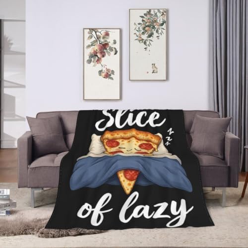 Sleepy Pizza Blanket Throw Gift for Girls Women 80"X60" - Image 3