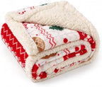 Luciphia Waterproof Dog Christmas Blanket Fleece Sherpa Reversible Soft by luciphia