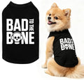 BINGPET Bad to The Bone Dog Shirt, Soft Cotton T-Shirt, Halloween Costumes by BINGPET
