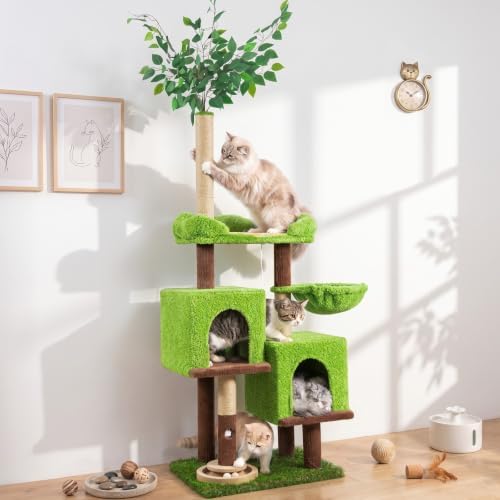 WOOCHPET Large Cat Tree with Condos and Hammock Tall Cat Tower by WOOCHPET