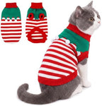 PUMYPOREITY Christmas Cat Sweater, Tree Pattern Knit Sweater for Cats Only by PUMYPOREITY