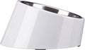SuperDesign Mess Free 15° Slanted Bowl for Dogs and Cats, Tilted Angle Bulldog Bowl Dog Feeder, Non-Skid & Non-Spill, Easier to Reach Food L/2 Cup Gray