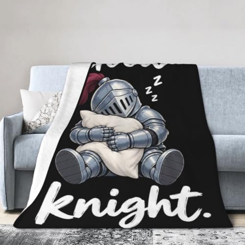 Sleepy Knight Blanket Throw Gift for Girls Women 60"X50" - Image 4