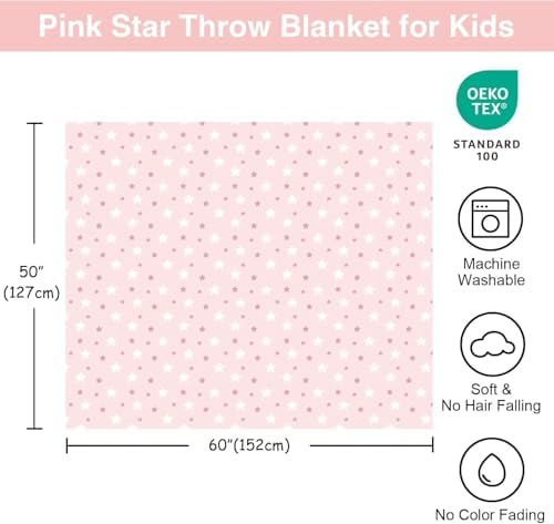 Kids Throw Blanket for Girls - 50"x60" - Image 3