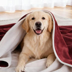 LOOBANI Waterproof Dog Blanket for Couch, Soft Couch Cover 50" x 60", Red - Image 2
