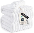 Bedsure Full Size Fleece Blankets for Bed Bright White 84"x90" by BEDSURE