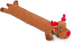 Senneny No Stuffing Dog Christmas Toys with Squeakers, Crinkle Xmas Plush Dog Toys for Large Medium Small Dogs, Durable Interactive Dog Toys for Puppies, Reindeer by Senneny
