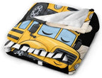 Sleepy School Bus Blanket Throw Gift for Girls Women 60"X50" - Image 5