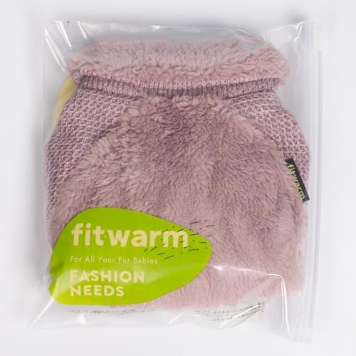 Fitwarm Collared Neck Fleece Dog Pajamas, Thermal Winter Clothes for Small Dogs Girl, Cozy Pet Outfit, Pale Violet Red, XXL - Image 7