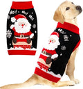 Dog Christmas Sweater for Small Medium Dogs Adorable Festival Pattern Santa Pet Costumes Turtleneck Knitted Puppy Clothes Soft Warm Cold Weather Dog Christmas Outfit Party by BAOBICUTE