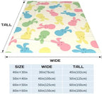 Colorful Easter Rabbit Throw Blanket, Pink Blue Green Yellow Bunny Blanket, Warm Soft Small Spring Lightweight Flannel Blankets for Couch Sofa Bed Living Room 40"x30" - Image 6