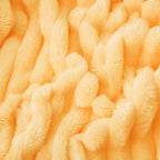 Light Yellow Fleece Throw Blanket 50”×60” for Couch Sofa Livingroom - Image 5