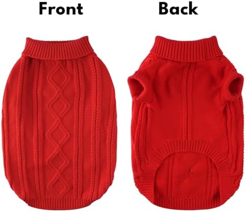 Dog Snowman Santa Sweater (Medium, red) - Image 6