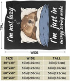 Sleepy Groundhog Blanket Throw Gift for Girls Women 60"X50" - Image 7