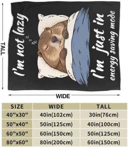 Sleepy Groundhog Blanket Throw Gift for Girls Women 60"X50" - Image 7