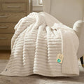 Bedsure ComfyFleece® Waterproof Dog Blankets for Large Dogs,50x60 Cream by BEDSURE