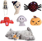FOIMAS Halloween Catnip Toys,Pumpkin Ghost Catnip Toy Chew Bite Toy for Cat Interactive, Pack of 6 by FOIMAS