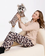 XPUDAC Dog Pajamas for Small Medium Dogs Puppy Clothes Pjs, Leopard Medium - Image 2