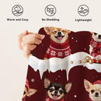 Christmas Chihuahua Throw Blanket Cute Dog Snowflake Gifts 40''x50'' - Image 7