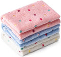 1 Pack 3 Blankets for Dog Puppy Cat (Small 23x16'', White, Pink, Blue) by CADONO