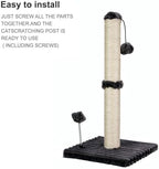 MECOOL Cat Scratching Post Premium Basics Kitten Scratcher Sisal Scratch Posts with Hanging Ball 22in for Kittens or Smaller Cats (22 inches for Kitten,Charcoal Gray) - Image 7