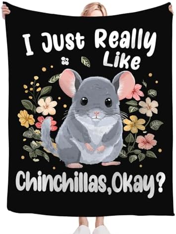 Chinchilla Blanket for Girls Women Boys Men Adults Kids Soft Cozy Fleece Chinchilla Throw Blankets Gifts Warm Flannel Plush Lightweight Decor for Couch Bed Sofa 60"X50" - Image 5