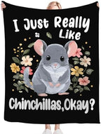 Chinchilla Blanket for Girls Women Boys Men Adults Kids Soft Cozy Fleece Chinchilla Throw Blankets Gifts Warm Flannel Plush Lightweight Decor for Couch Bed Sofa 60"X50" - Image 5