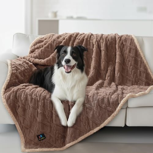 Luciphia Waterproof Dog Blanket, Reversible Sherpa Fleece for Couch Cover by luciphia