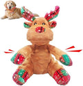 Christmas Squeaky Dog Toys, Stuffed Large Dog Toys to Keep Them Busy, Interactive Plush Chew Toys with Crinkle Paper, Tough Pet Animal Toys for Small Medium Large (Red D) by Unknown