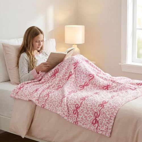 40x60 Inch Pink Bow Blankets for Girls - Image 6