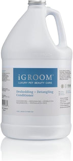 iGroom Deshedding & Detangling Dog Conditioner, Luxury Pet Beauty Care, Loosen Tangles + Unwanted Undercoat, Adds Shine + Volume, Made in USA (1 GAL)