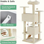 DUMOS 54 Inch Cat Tree Tower with Scratching Posts, Multi-Level - Image 6