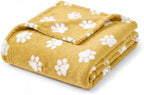 Horaldaily Ginger Yellow Dog Paw Shape 3D Textured Throw Blanket 50x60 - Image 5