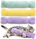 3 Pack Catnip Pillow Toys for Indoor Cats, Soft Plush Cat Toys with Pastel Macaron Colors, Interactive Catnip Toys for Biting, Cuddling and Play, Cute Kitty Toys by KIROYAL
