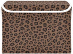 Bolaz Leopard Print Animal Pattern Storage Bins with Lids and Handles, Storage Box Basket with Cover Collapsible Organizer Containers for Home Closet, Shelves - Image 2