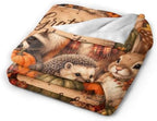 Thanksgiving Fall Blanket Animals Pumpkin Throw Stuff Gifts 80"x60" - Image 4