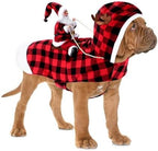 BWOGUE Santa Dog Costume, Dog Christmas Outfit, Santa Riding Clothes, S by BWOGUEPetHome