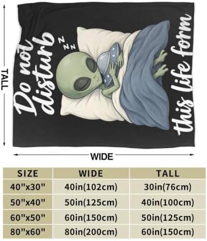 Sleepy Alien Blanket Throw Gift for Girls Women 80"X60" - Image 7