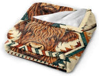 Highland Cow Blanket Western Highland Cow Throw Stuff Gifts 80"x60" - Image 4