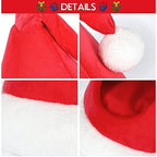 NIBESSER Cat Bed Christmas Hat Cat Tent House Self-Warming 2 in 1 Removable Comfortable Triangle Pet Teepee Xmas Dog Cave in Winter (Red) - Image 4