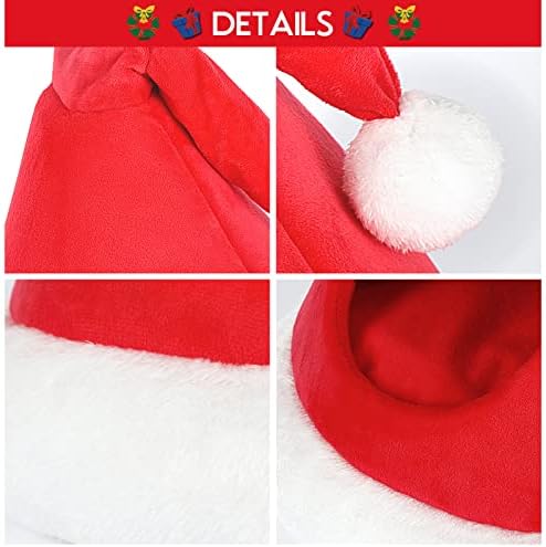 NIBESSER Cat Bed Christmas Hat Cat Tent House Self-Warming 2 in 1 Removable Comfortable Triangle Pet Teepee Xmas Dog Cave in Winter (Red) - Image 4